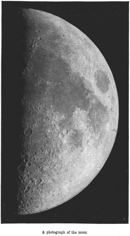 A photograph of the moon.